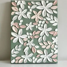Green Floral Canvas